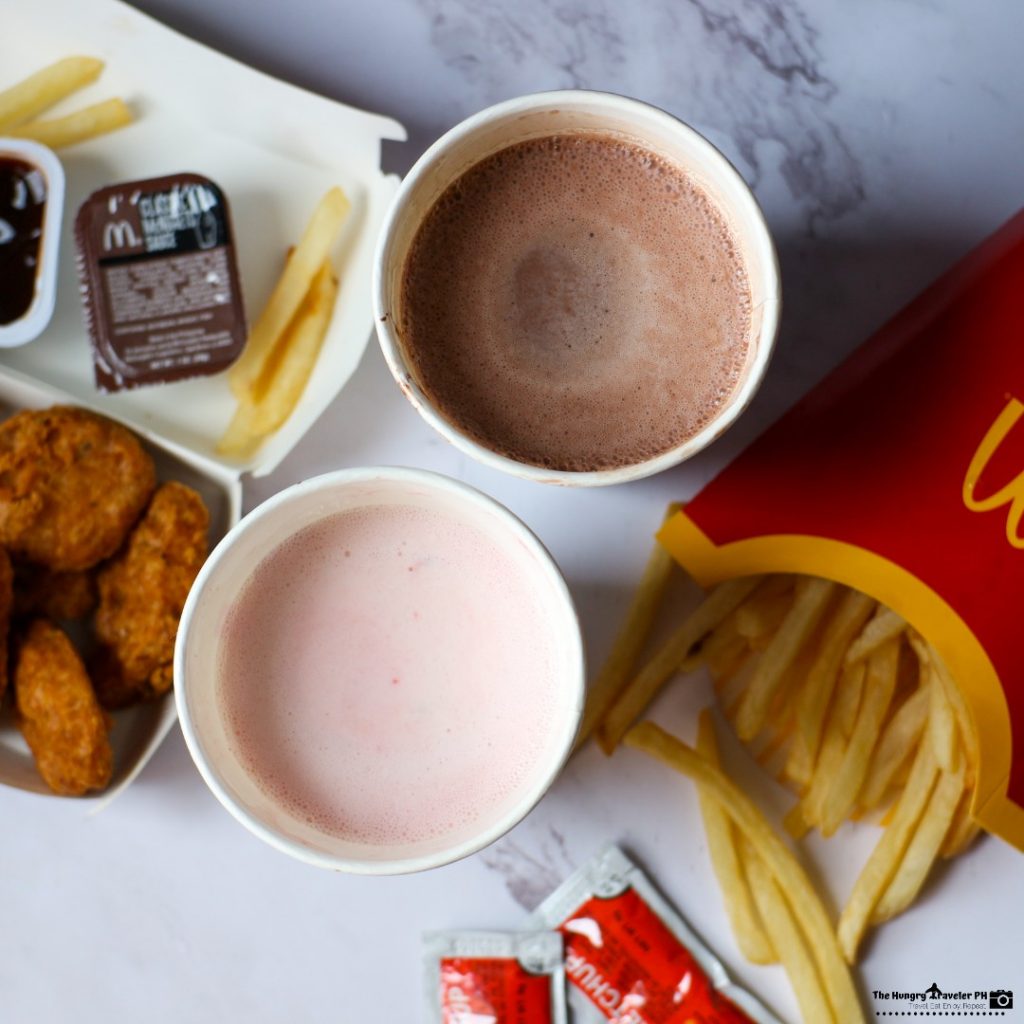 mcdo spicy nuggets and mcdo shake