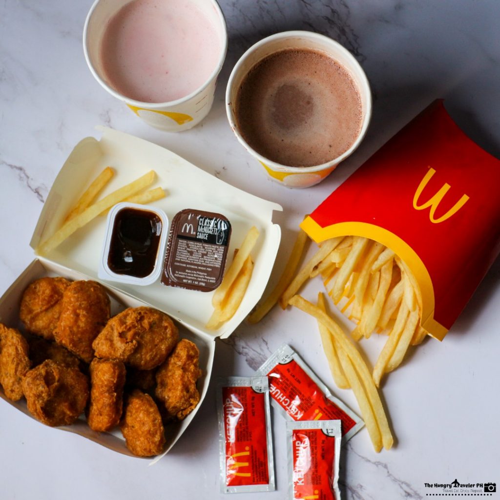 mcdo spicy nuggets and mcdo shake